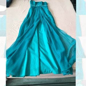 Aqua blue prom dress